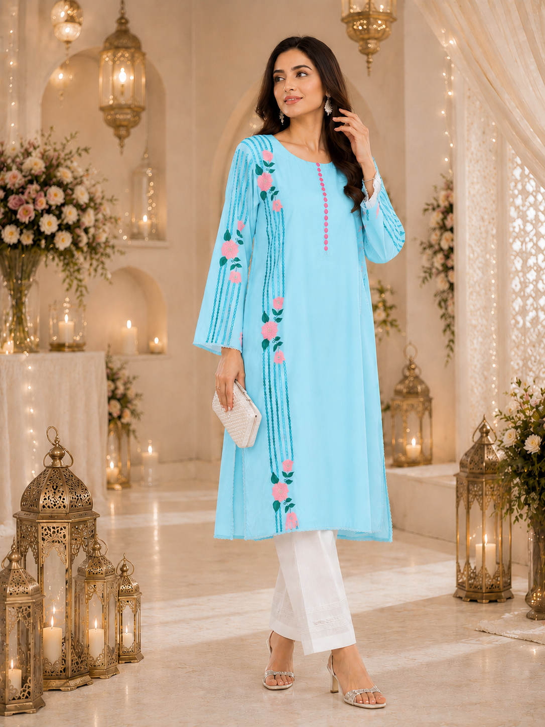 Embroidered Lawn Kurta