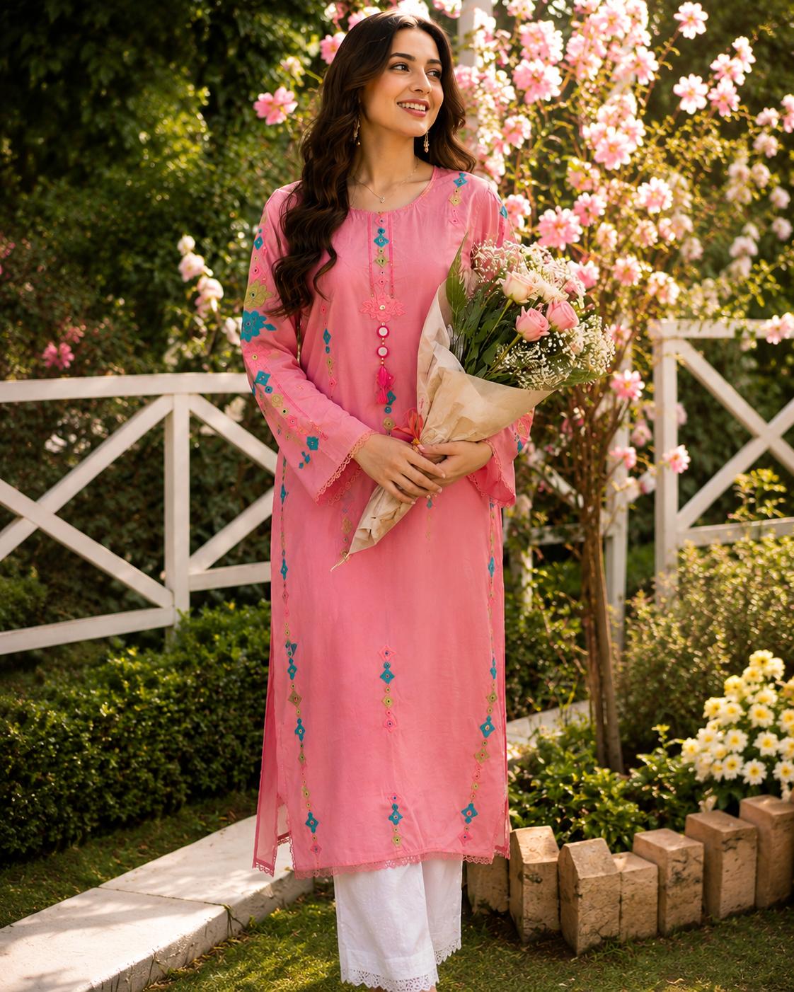 Straight Cut Lawn Kurta