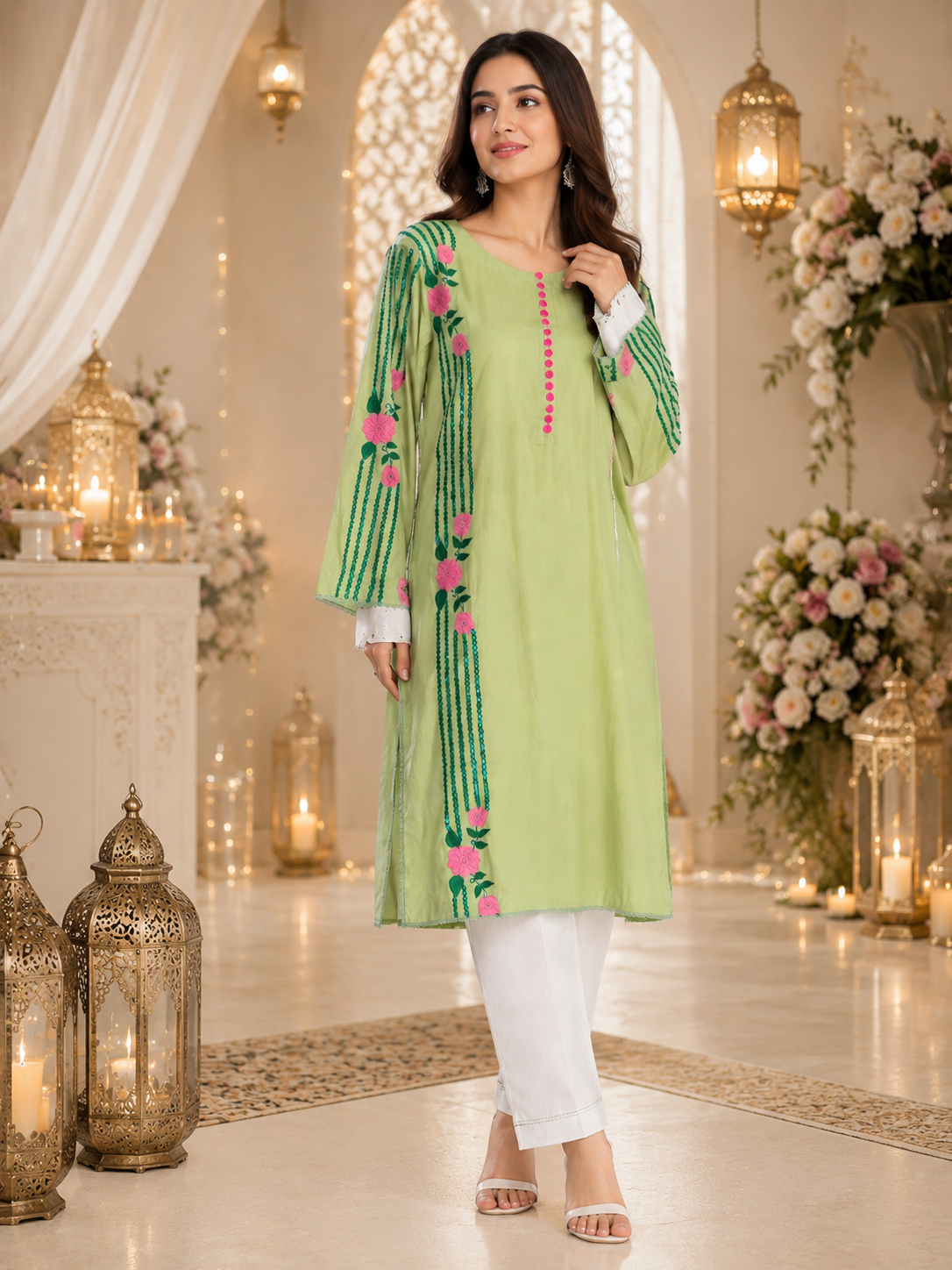 Embroidered Lawn Kurta