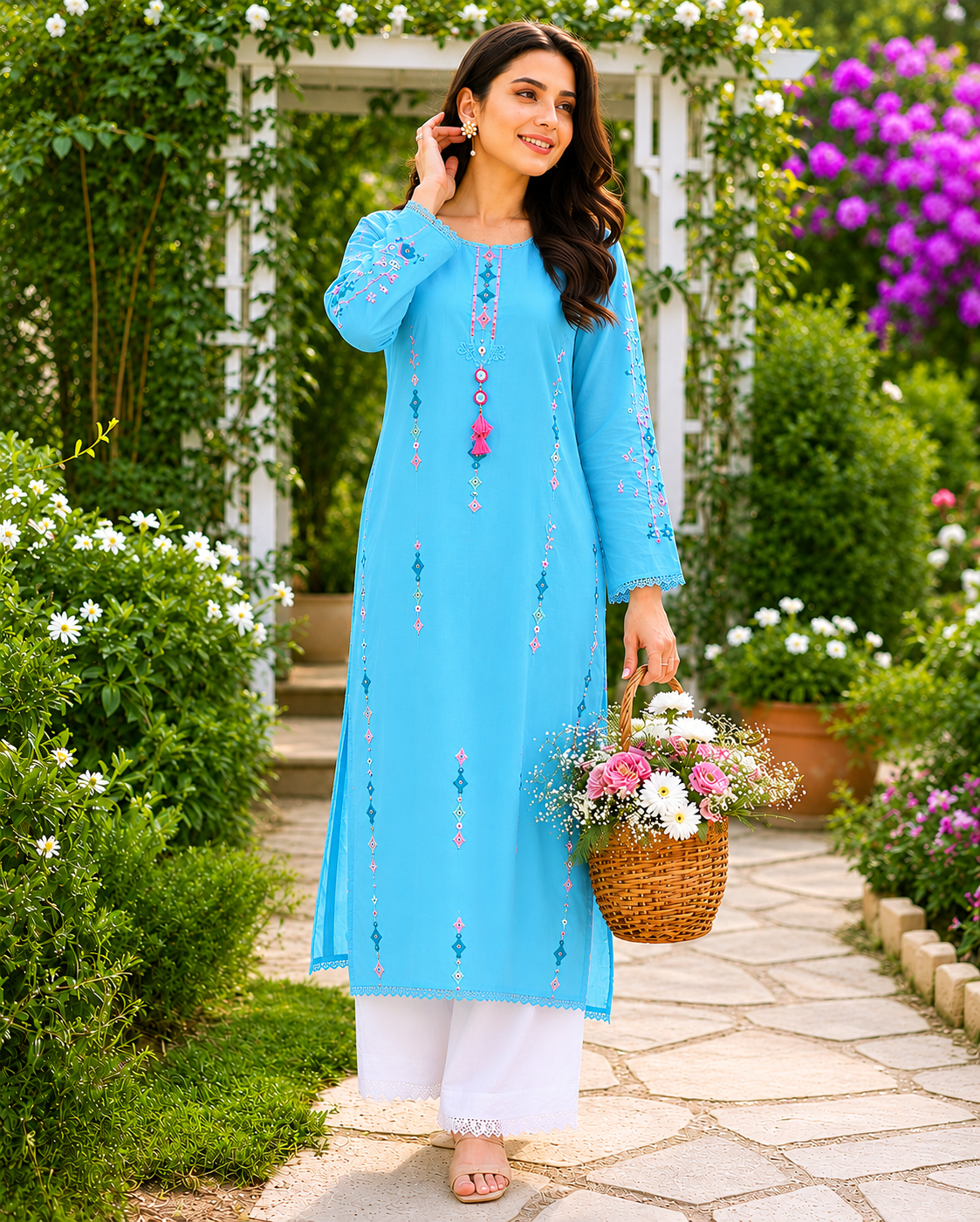 Straight Cut Lawn Kurta